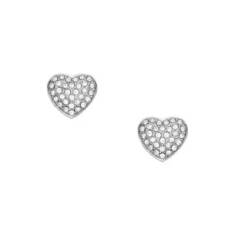 Pendientes de botón de acero inoxidable Sutton Glitz Heart Pendientes de botón de acero inoxidable Sutton Glitz Heart