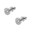 Pendientes de botón Ellis Disc de acero inoxidable plateado Pendientes de botón Ellis Disc de acero inoxidable plateado