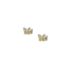 Pendientes de botón Sutton Pavé Butterfly de acero inoxidable dorado Pendientes de botón Sutton Pavé Butterfly de acero inoxidable dorado
