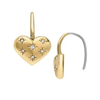 Pendientes de corazón de acero inoxidable dorado Sadie All My Love