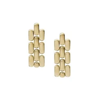 Pendientes largos de acero inoxidable dorado Arden Watch Links