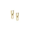 Pendientes largos Heritage D-Link de acero inoxidable dorado Pendientes largos Heritage D-Link de acero inoxidable dorado
