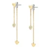 Pendientes Sutton Heartbeat de latón dorado de delante hacia atrás Pendientes Sutton Heartbeat de latón dorado de delante hacia atrás