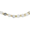 Pulsera de cuentas con cadena de howlita apiladas Pulsera de cuentas con cadena de howlita apiladas