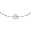 Pulsera de eslabones Merrit Timeless con nácar y acero inoxidable plateado Pulsera de eslabones Merrit Timeless con nácar y acero inoxidable plateado