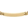 Pulsera de identificación Ellis de acero inoxidable dorado Pulsera de identificación Ellis de acero inoxidable dorado