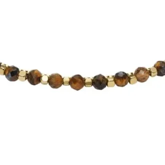 Pulsera de varias vueltas con ojo de tigre marrón