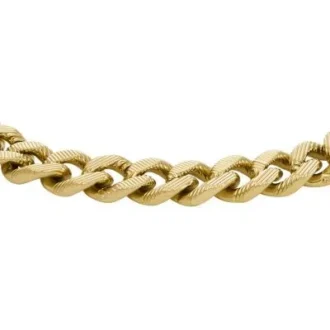 Pulsera Harlow con cadena de textura lineal en acero inoxidable dorado