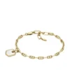 Pulsera Heritage Crest con cadena de latón dorado y nácar Pulsera Heritage Crest con cadena de latón dorado y nácar
