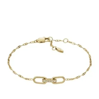 Pulsera Heritage D-Link de acero inoxidable dorado