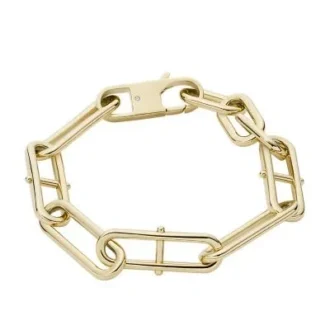 Pulsera Heritage D-Link de acero inoxidable dorado