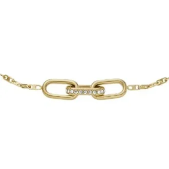Pulsera Heritage D-Link de acero inoxidable dorado
