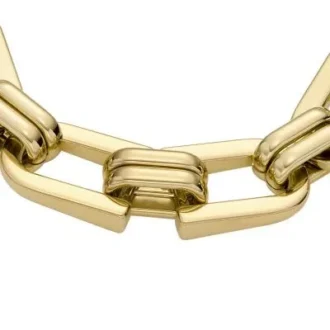 Pulsera Heritage D-Link de acero inoxidable dorado