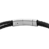 Pulsera Heritage D-Link de cuero negro Pulsera Heritage D-Link de cuero negro