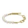 Pulsera Heritage Pearl D-Link de acero inoxidable dorado Pulsera Heritage Pearl D-Link de acero inoxidable dorado