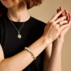 Pulsera Heritage Pearl D-Link de acero inoxidable dorado Pulsera Heritage Pearl D-Link de acero inoxidable dorado