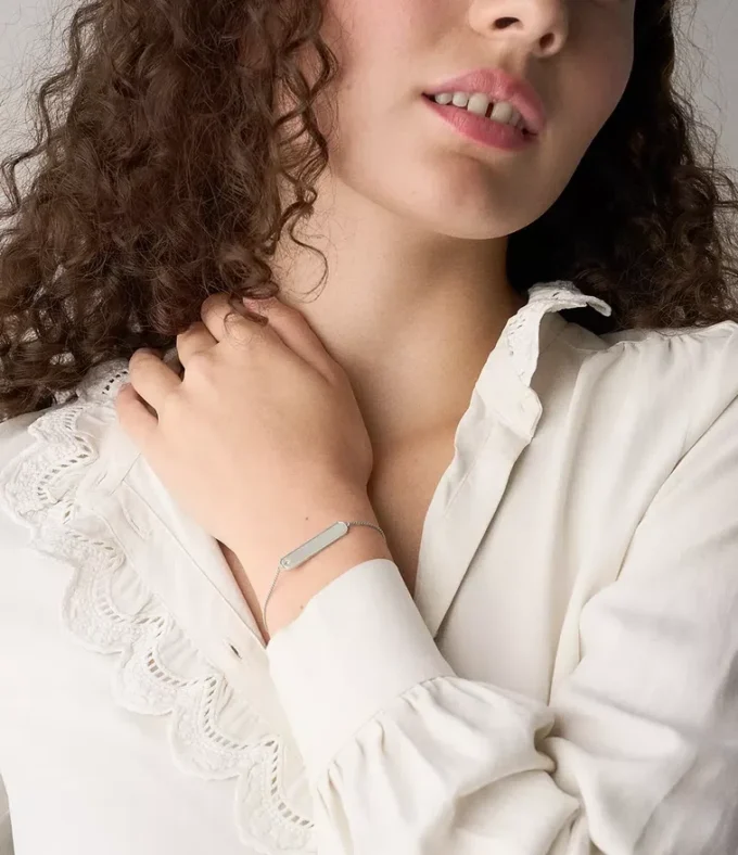 Pulsera identificativa Sadie de acero inoxidable Pulsera identificativa Sadie de acero inoxidable