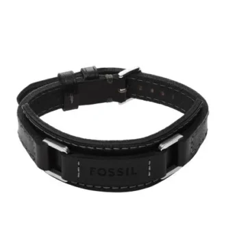 Pulsera Machine de acero inoxidable resistente y correa de cuero acolchado negro