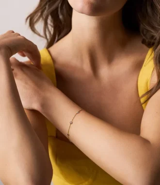 Pulsera Sutton Heartbeat de latón dorado