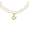 Pulsera Sutton Horseshoe de acero inoxidable dorado con múltiples vueltas Pulsera Sutton Horseshoe de acero inoxidable dorado con múltiples vueltas