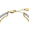 Pulsera tenis Heritage D-Link Glitz de acero inoxidable en dos tonos Pulsera tenis Heritage D-Link Glitz de acero inoxidable en dos tonos