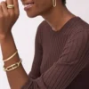 Pulsera tipo esclava Harlow Linear Texture en acero inoxidable dorado Pulsera tipo esclava Harlow Linear Texture en acero inoxidable dorado