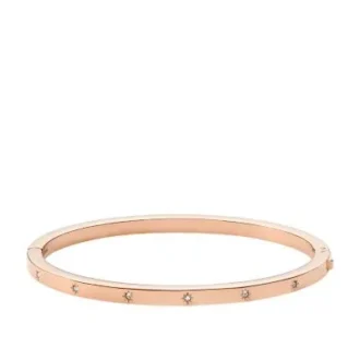 Pulsera tipo esclava Sadie Shine Bright en acero inoxidable tono oro rosa