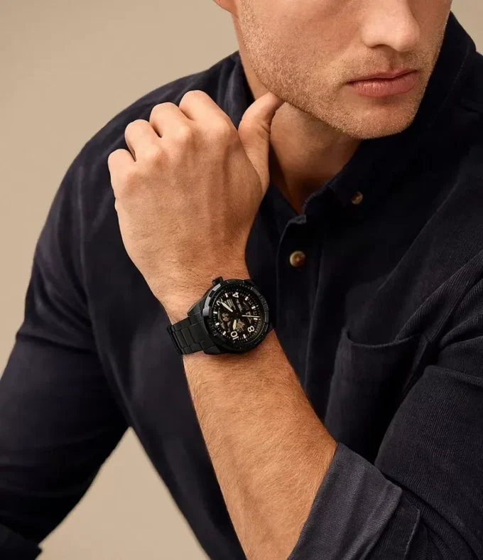 Reloj automático Bronson de acero inoxidable negro Reloj automático Bronson de acero inoxidable negro