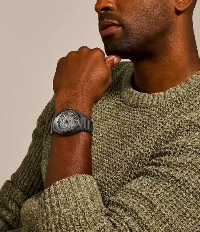 Reloj automático Everett de acero inoxidable ahumado Reloj automático Everett de acero inoxidable ahumado