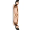 Reloj Carlie Mini de tres agujas con correa de piel negra Reloj Carlie Mini de tres agujas con correa de piel negra