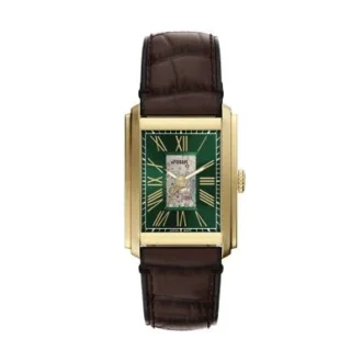 Reloj Carraway automático de piel de cocodrilo marrón Reloj Carraway automático de piel de cocodrilo marrón