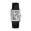 Reloj Carraway de tres agujas con correa de piel de cocodrilo negra