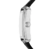 Reloj Carraway de tres agujas con correa de piel de cocodrilo negra