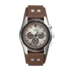 Reloj cronógrafo Coachman de cuero marrón Reloj cronógrafo Coachman de cuero marrón