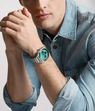 Reloj cronógrafo Everett de acero inoxidable