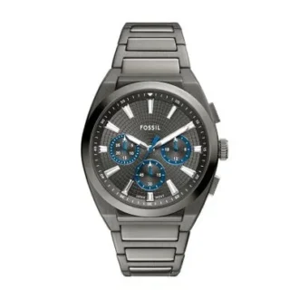 Reloj cronógrafo Everett de acero inoxidable ahumado