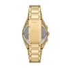 Reloj cronógrafo Everett de acero inoxidable dorado