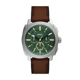 Reloj cronógrafo Machine con correa de cuero marrón