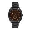 Reloj cronógrafo Machine de acero inoxidable negro Reloj cronógrafo Machine de acero inoxidable negro