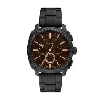 Reloj cronógrafo Machine de acero inoxidable negro Reloj cronógrafo Machine de acero inoxidable negro