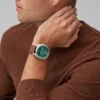 Reloj cronógrafo Privateer de cuero marrón