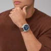 Reloj cronógrafo Privateer de cuero marrón