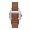 Reloj cronógrafo Privateer de cuero marrón