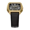 Reloj Crosby de tres agujas con correa de cuero negro Reloj Crosby de tres agujas con correa de cuero negro