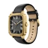 Reloj Crosby de tres agujas con correa de cuero negro Reloj Crosby de tres agujas con correa de cuero negro