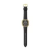 Reloj Crosby de tres agujas con correa de cuero negro Reloj Crosby de tres agujas con correa de cuero negro