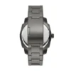 Reloj de acero inoxidable ahumado con tres agujas y fecha Reloj de acero inoxidable ahumado con tres agujas y fecha