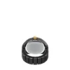 Reloj de acero inoxidable negro con dos agujas y pavé Reloj de acero inoxidable negro con dos agujas y pavé