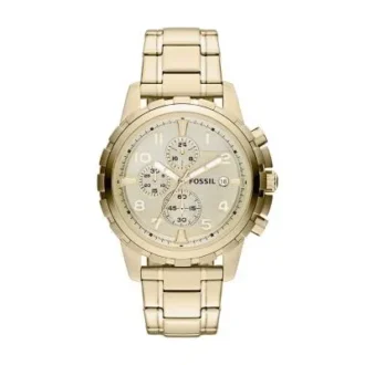 Reloj Dean Chronograph de acero inoxidable dorado