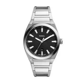 Reloj Everett de acero inoxidable con tres agujas y fecha